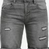 Indicode Jeans Denim Shorts Regular Broek Hallow Heren Grijs / Lichtgrijs