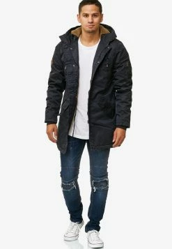 Indicode Jeans Parkas Winterparka Bardsley Heren Navy -Indicode Jeans Verkoop 2023 68f9385c32016203e0d64fca91885b56