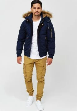 Indicode Jeans Winterjassen Winterjas Pennington Heren Navy -Indicode Jeans Verkoop 2023 6d2a28fc9063a9745334010b32379fd5