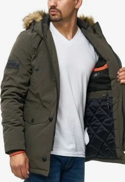 Indicode Jeans Parkas Winterparka Leicester Heren Kaki -Indicode Jeans Verkoop 2023 6eb9d8bf8d456d47ac88356c3b7490df