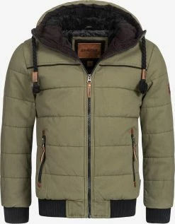 Indicode Jeans Winterjassen Winterjas Heren Olijfgroen