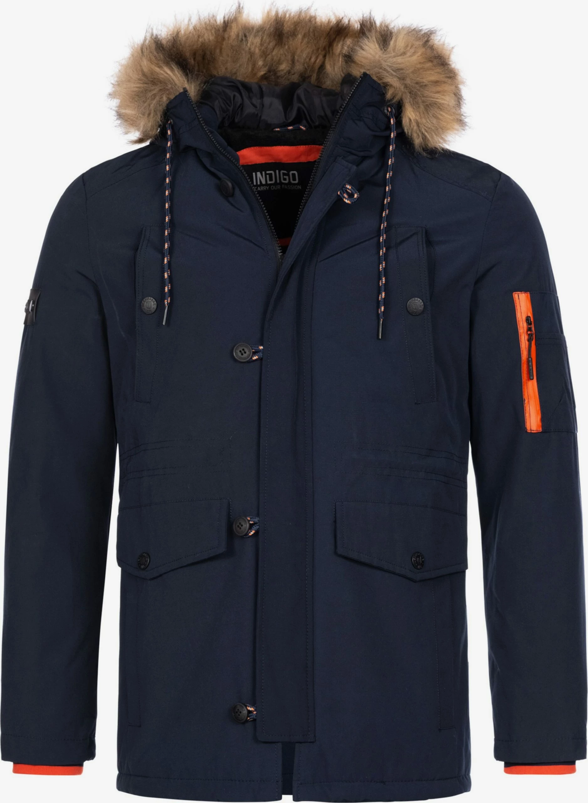 Indicode Jeans Parkas Winterparka Leicester Heren Navy 3 Indicode Jeans Parkas Winterparka Leicester Heren Navy