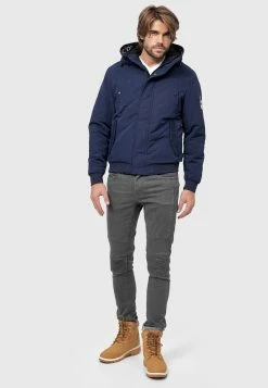 Indicode Jeans Winterjassen Winterjas Albany Heren Blauw -Indicode Jeans Verkoop 2023 761633afb1b4aa1db935c55858e143bc