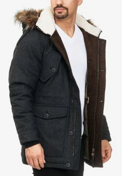 Indicode Jeans Parkas Winterparka Baynes Heren Zwart -Indicode Jeans Verkoop 2023 76a027b0a7520af8304b2088a1d4ba9a