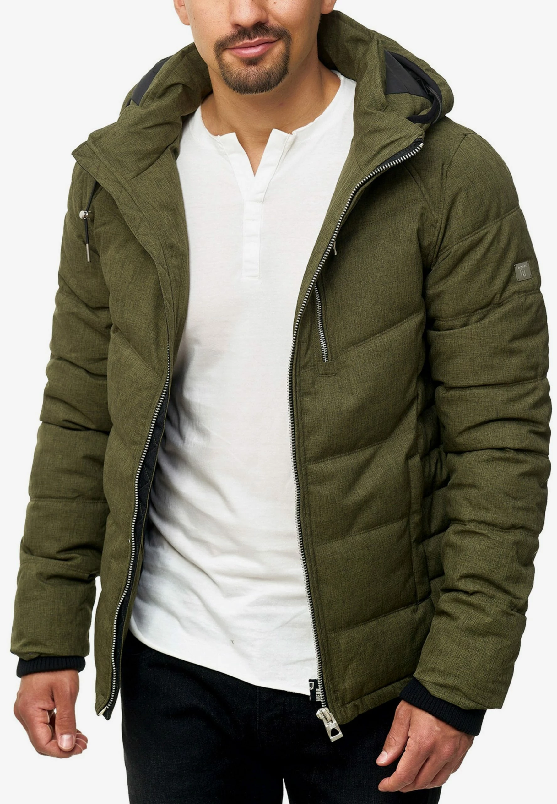 Indicode Jeans Winterjassen Winterjas Circus Heren Olijfgroen 4 Indicode Jeans Winterjassen Winterjas Circus Heren Olijfgroen - Afbeelding 2