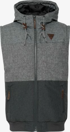 Indicode Jeans Bodywarmers Bodywarmer LECTER Heren Grijs