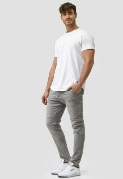 Indicode Jeans Pantalons Slimfit Broek Fabrizio Heren Grijs -Indicode Jeans Verkoop 2023 7c5f4303193f79cf9f20c31b42ebdc68