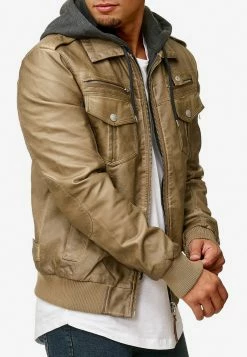 Indicode Jeans Leren Jassen Tussenjas Aaron Heren Sand -Indicode Jeans Verkoop 2023 814f1d30ee8ca6f687164dd3a4ef9a52