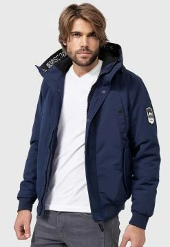 Indicode Jeans Winterjassen Winterjas Albany Heren Blauw -Indicode Jeans Verkoop 2023 83e6a050ac6b8256539e0b37ef485b01