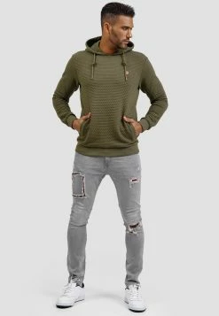Indicode Jeans Hoodies Trui Heren Kaki -Indicode Jeans Verkoop 2023 890d74ac329968292398e91f9ef18254