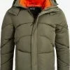 Indicode Jeans Winterjassen Winterjas Dunlap Heren Olijfgroen