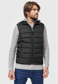Indicode Jeans Bodywarmers Bodywarmer Heren Zwart -Indicode Jeans Verkoop 2023 895b0dd5752943e2690b149a6affa27c