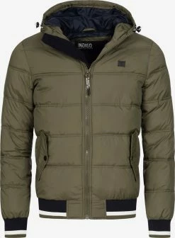 Indicode Jeans Winterjassen Winterjas Bacon Heren Olijfgroen