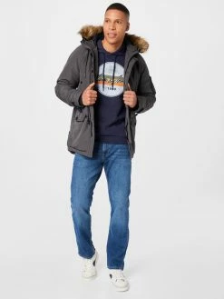 Indicode Jeans Parkas Winterparka Heren Donkergrijs -Indicode Jeans Verkoop 2023 8d2db6f27de4edf6f36823225f2dfb2d