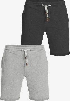 Indicode Jeans Shorts Regular Broek Eddy Heren Grijs Gemêleerd / Zwart