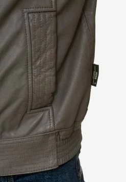 Indicode Jeans Leren Jassen Tussenjas Germo Heren Basaltgrijs -Indicode Jeans Verkoop 2023 8ee472e9f7130c6dbee3d58667f26656