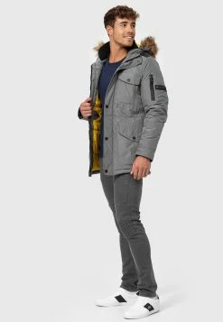 Indicode Jeans Parkas Winterparka Carpelan Heren Grijs -Indicode Jeans Verkoop 2023 8fece9aa360a1ba8f3880260c1981fff