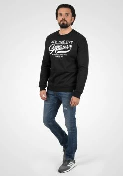 Indicode Jeans Sweatshirts Sweatshirt Galilero Heren Zwart -Indicode Jeans Verkoop 2023 9134df983836673563f73b3cab4d63da