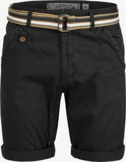 Indicode Jeans Chino Shorts Regular Chino Cuba Heren Zwart