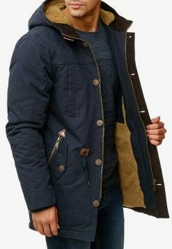Indicode Jeans Parkas Winterparka Barge Heren Donkerblauw -Indicode Jeans Verkoop 2023 96321804cb7b84c022c19bf0cc0c5e3f