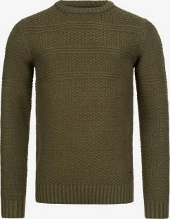 Indicode Jeans Crewneck Truien Trui Mirek Heren Groen