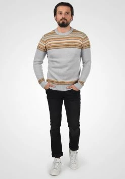 Indicode Jeans Crewneck Truien Trui Lurdes Heren Grijs -Indicode Jeans Verkoop 2023 9d34bd618821707e642dae6ab5d2ab9b