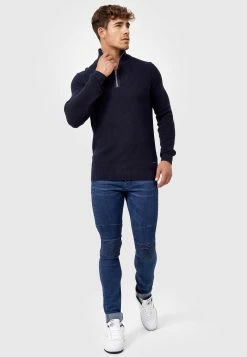 Indicode Jeans Coltruien Trui Mayer Heren Navy -Indicode Jeans Verkoop 2023 9e18e5c61c1d47addf22a149fed5d2f2