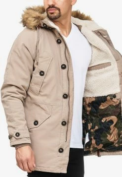 Indicode Jeans Parkas Winterparka Fann Heren Beige -Indicode Jeans Verkoop 2023 9ead34c3da9c2463cd2684f74831b9c2
