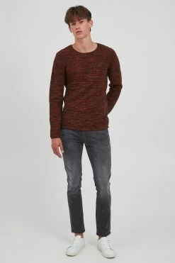 Indicode Jeans Crewneck Truien Trui Bayne Heren Rood -Indicode Jeans Verkoop 2023 9f88f8e996ae659bde3d59a0bafc86f7