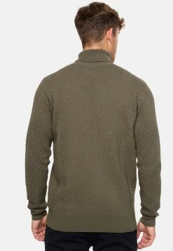 Indicode Jeans Coltruien Trui Saini Heren Donkergroen -Indicode Jeans Verkoop 2023 9ffc04476ac9e2f1fe93b47a52130a00