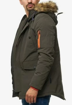 Indicode Jeans Parkas Winterparka Leicester Heren Kaki -Indicode Jeans Verkoop 2023 a658823f336de5f61b167254452852ce