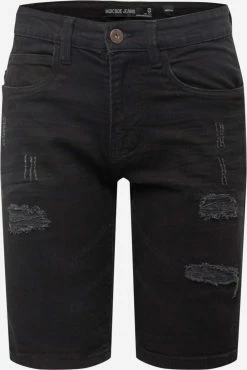 Indicode Jeans Denim Shorts Regular Jeans Kaden Holes Heren Zwart