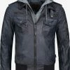 Indicode Jeans Leren Jassen Tussenjas Aaron Heren Donkerblauw -Indicode Jeans Verkoop 2023 aaa3d59939ea1054414612eefb74d39c