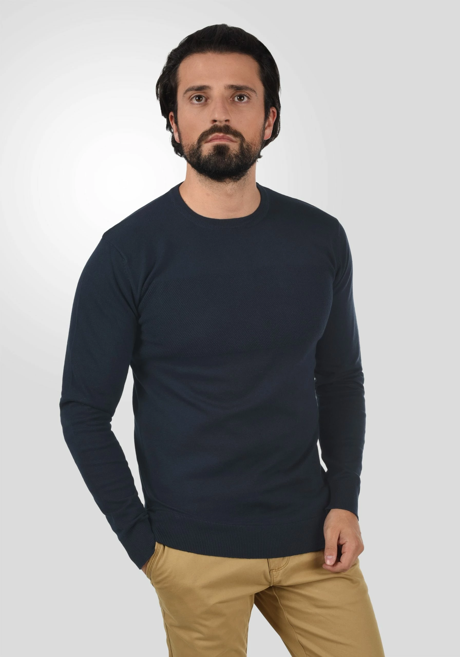 Indicode Jeans Crewneck Truien Trui Ernesto Heren Blauw / Navy / Donkerblauw 4 Indicode Jeans Crewneck Truien Trui Ernesto Heren Blauw / Navy / Donkerblauw - Afbeelding 2