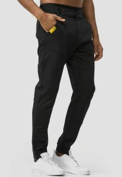 Indicode Jeans Pantalons Tapered Broek Zannes Heren Zwart -Indicode Jeans Verkoop 2023 abafea326c23c682c64036843aa64cc8