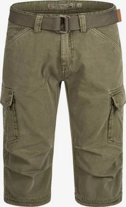 Indicode Jeans Cargo Shorts Regular Cargobroek 70-175 Nicolas Check Heren Kaki