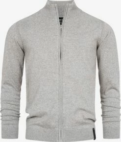 Indicode Jeans Vesten Gebreid Vest Lau Heren Lichtgrijs