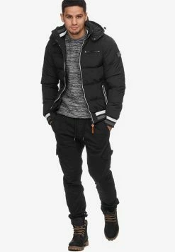 Indicode Jeans Winterjassen Winterjas Marlon Heren Zwart -Indicode Jeans Verkoop 2023 ad31fcc874a669d766a133d0926360bb