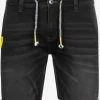 Indicode Jeans Denim Shorts Regular Broek Azibo Heren Zwart