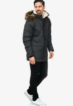 Indicode Jeans Parkas Winterparka Baynes Heren Donkergrijs -Indicode Jeans Verkoop 2023 b632b62595ac45e25716dd47c16d2e71