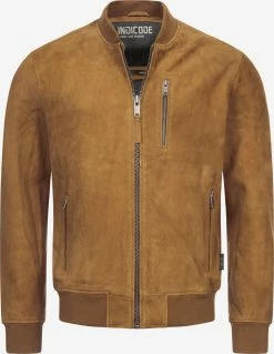 Indicode Jeans Leren Jassen Tussenjas Maddoc Heren Beige