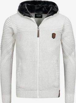 Indicode Jeans Vesten Gebreid Vest Lothian Heren Wit