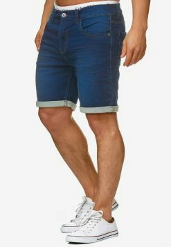Indicode Jeans Denim Shorts Regular Jeans Lonar Heren Ultramarine Blauw