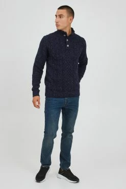 Indicode Jeans Coltruien Trui Benat Heren Navy -Indicode Jeans Verkoop 2023 c3def16b3dde45f8e78f06200328712b