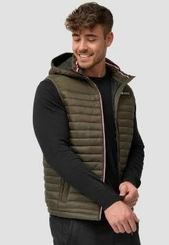 Indicode Jeans Bodywarmers Bodywarmer Leach Heren Groen -Indicode Jeans Verkoop 2023 c643909f04a912b841e439f46231a747