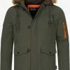 Indicode Jeans Parkas Winterparka Leicester Heren Kaki -Indicode Jeans Verkoop 2023 c77e6fd7379a1a6595ee3fcfb7b4e593