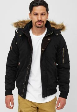 Indicode Jeans Winterjassen Winterjas Pennington Heren Zwart -Indicode Jeans Verkoop 2023 c7ffcacf359413079df68eea70f39fb9