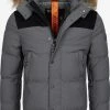 Indicode Jeans Parkas Winterparka Hexyl Heren Donkergrijs