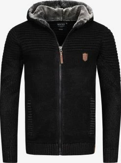 Indicode Jeans Vesten Gebreid Vest Lothian Heren Zwart