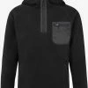 Indicode Jeans Fleece Jassen Fleece Jas Trent Heren Zwart